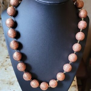 Vintage Copper Beaded Necklace